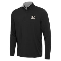 Cincinnati Bengals Antigua Content Quarter-Zip Pullover Top Black | NFL