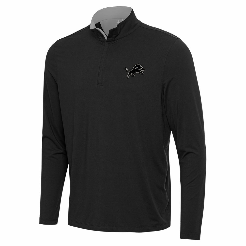 Detroit Lions Antigua Content Quarter-Zip Pullover Top Black | NFL