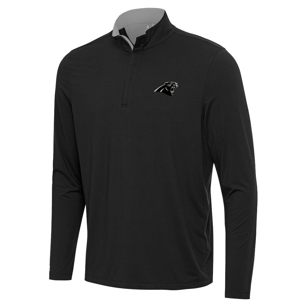 Carolina Panthers Antigua Content Quarter-Zip Pullover Top Black | NFL