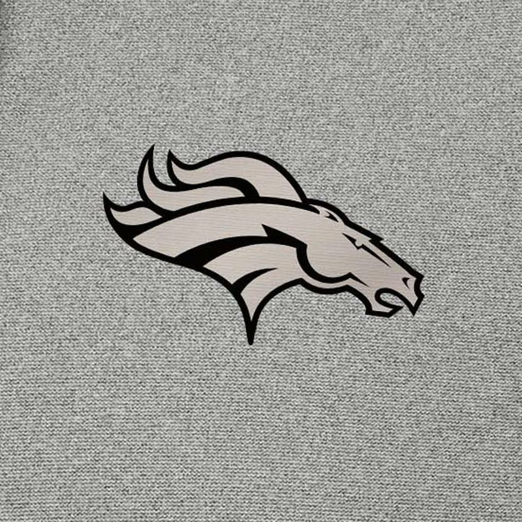 Denver Broncos Antigua Effortless Full-Zip Hoodie Jacket Heather Gray | NFL