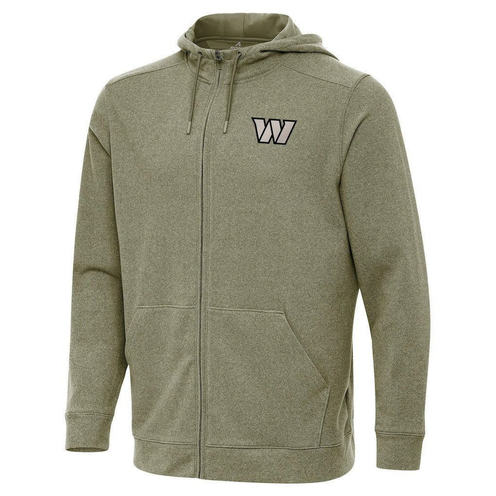 Washington Commanders Antigua Effortless Full-Zip Hoodie Jacket Olive | NFL