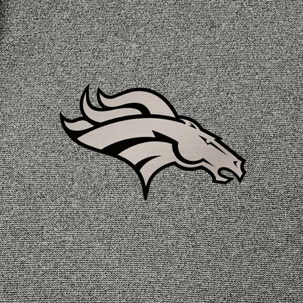 Denver Broncos Antigua Effortless Full-Zip Hoodie Jacket Heather Black | NFL