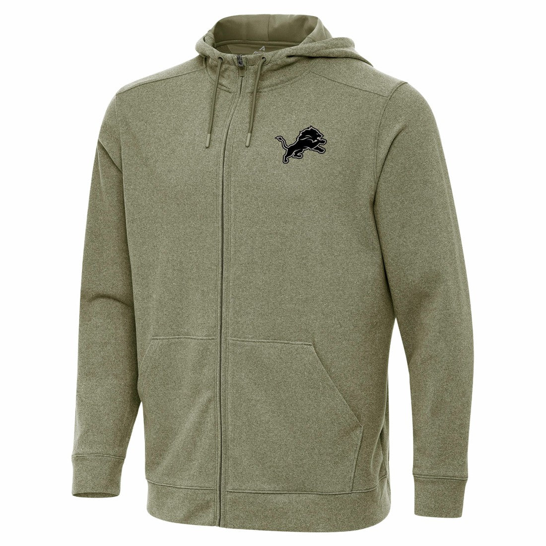 Detroit Lions Antigua Effortless Full-Zip Hoodie Jacket Olive | NFL