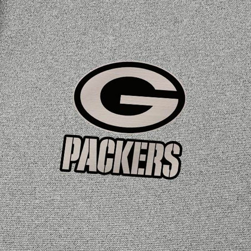 Green Bay Packers Antigua Effortless Full-Zip Hoodie Jacket Heather Gray | NFL