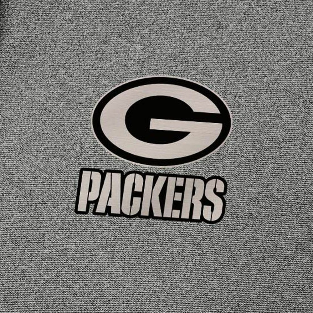 Green Bay Packers Antigua Effortless Full-Zip Hoodie Jacket Heather Black | NFL