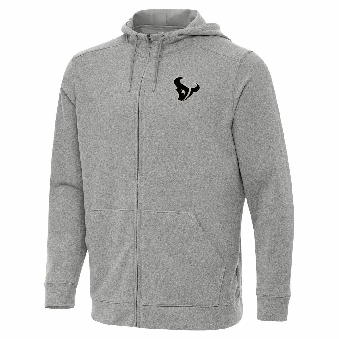 Houston Texans Antigua Effortless Full-Zip Hoodie Jacket Heather Gray | NFL