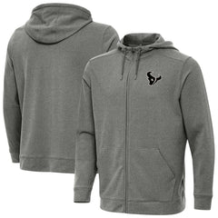 Houston Texans Antigua Effortless Full-Zip Hoodie Jacket Heather Black | NFL
