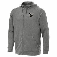 Houston Texans Antigua Effortless Full-Zip Hoodie Jacket Heather Black | NFL