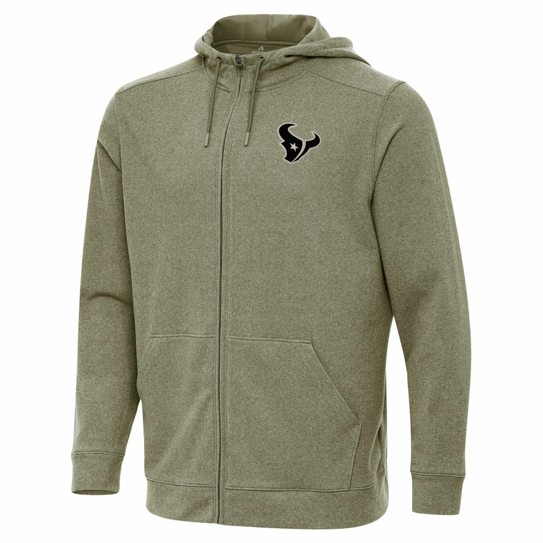 Houston Texans Antigua Effortless Full-Zip Hoodie Jacket Olive | NFL