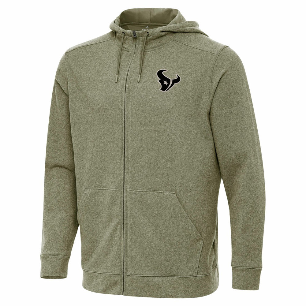Houston Texans Antigua Effortless Full-Zip Hoodie Jacket Olive | NFL