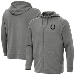Indianapolis Colts Antigua Effortless Full-Zip Hoodie Jacket Heather Black | NFL