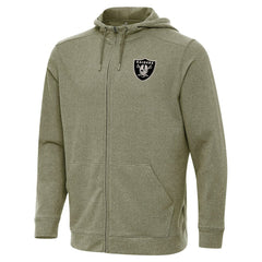 Las Vegas Raiders Antigua Effortless Full-Zip Hoodie Jacket Olive | NFL
