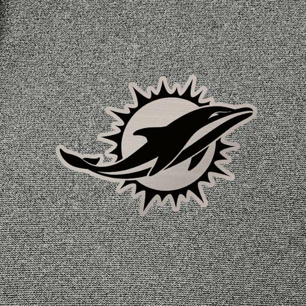 Miami Dolphins Antigua Effortless Full-Zip Hoodie Jacket Heather Black | NFL