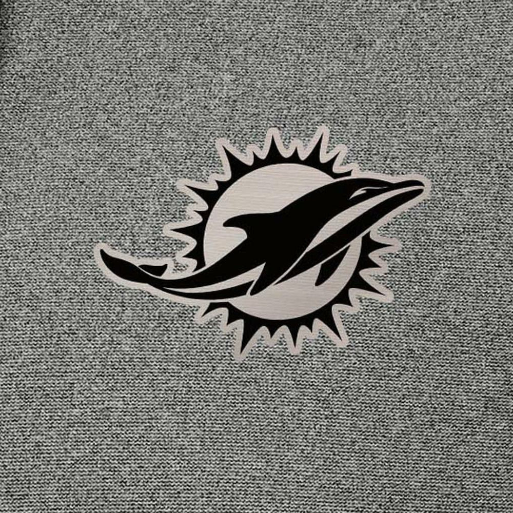 Miami Dolphins Antigua Effortless Full-Zip Hoodie Jacket Heather Black | NFL