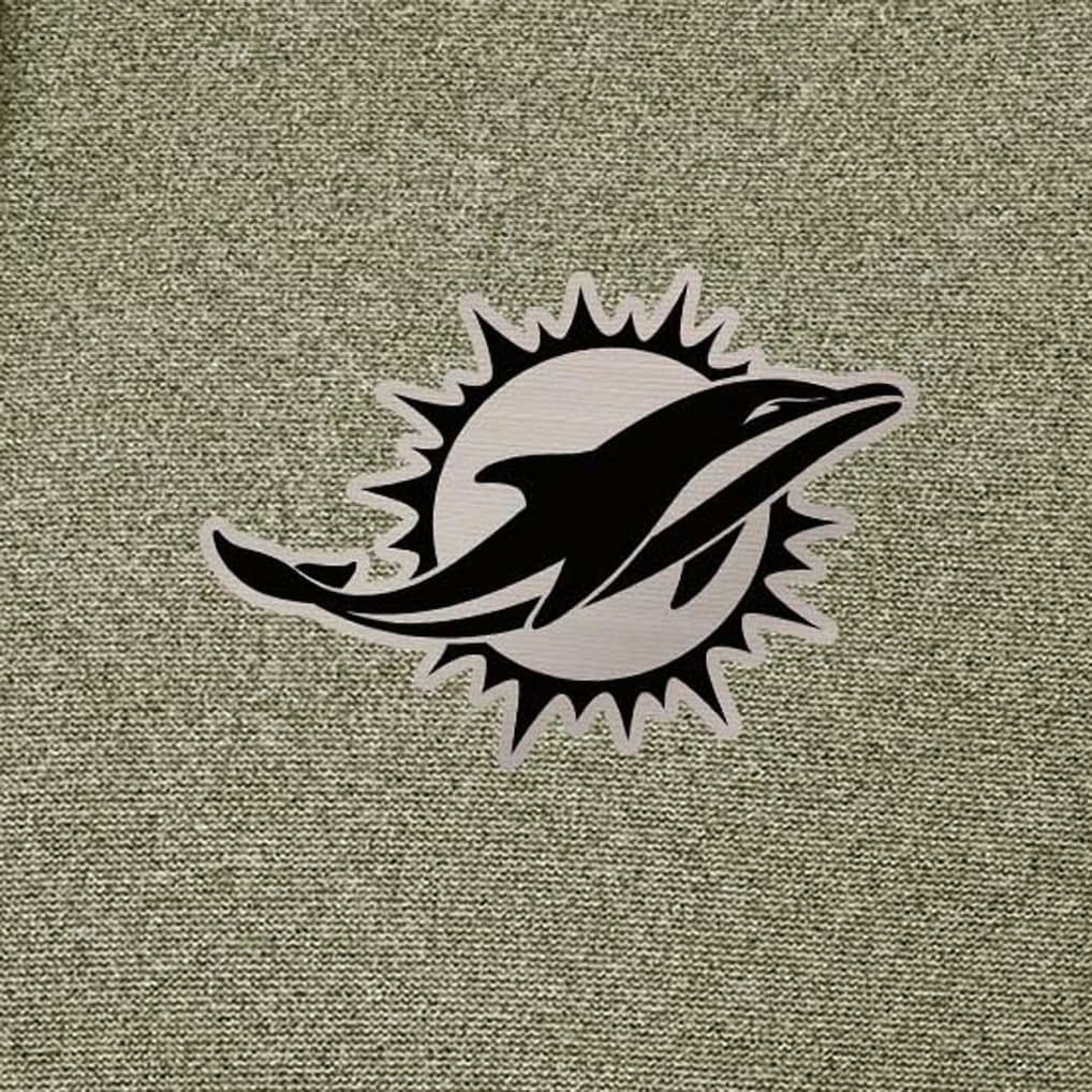 Miami Dolphins Antigua Effortless Full-Zip Hoodie Jacket Olive | NFL