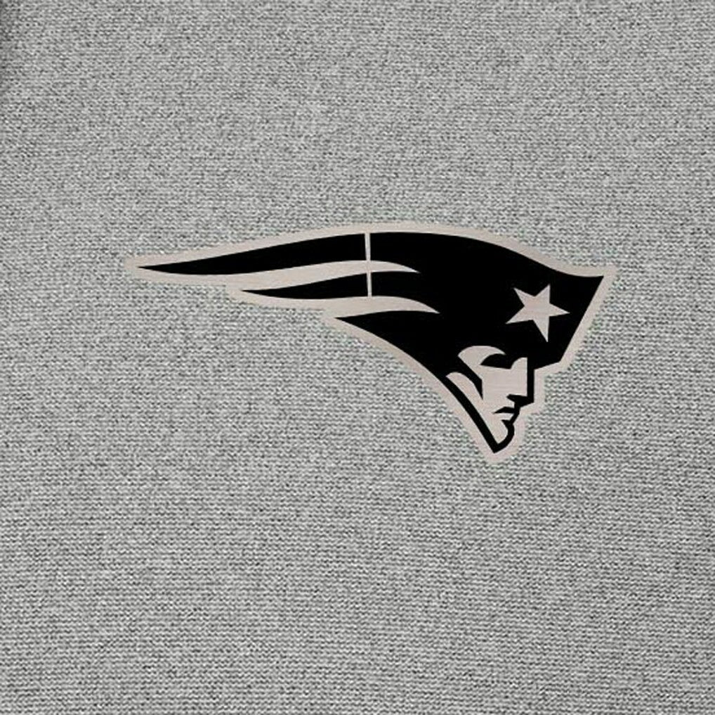New England Patriots Antigua Effortless Full-Zip Hoodie Jacket Heather Gray | NFL