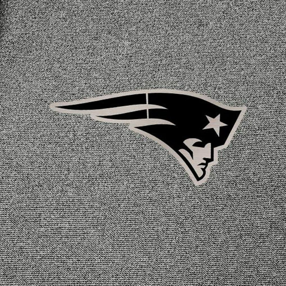 New England Patriots Antigua Effortless Full-Zip Hoodie Jacket Heather Black | NFL