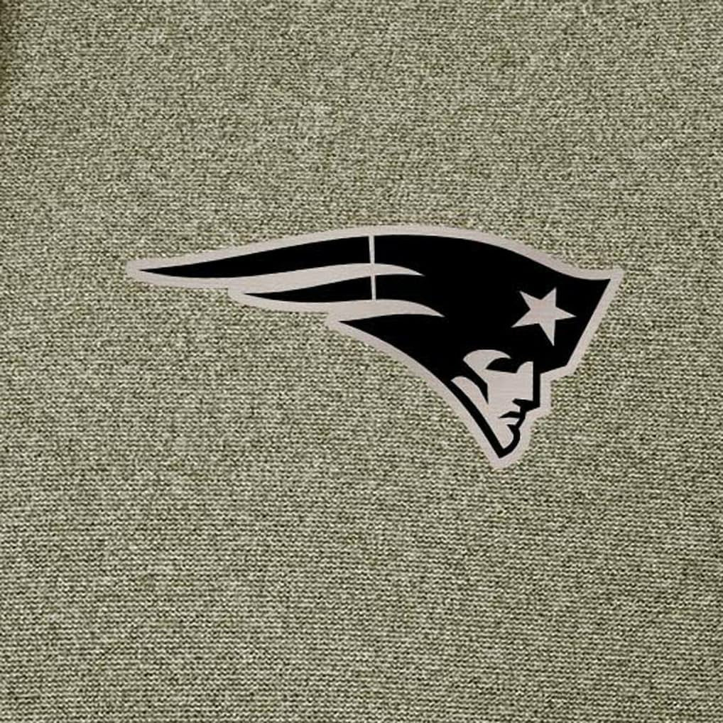 New England Patriots Antigua Effortless Full-Zip Hoodie Jacket Olive | NFL