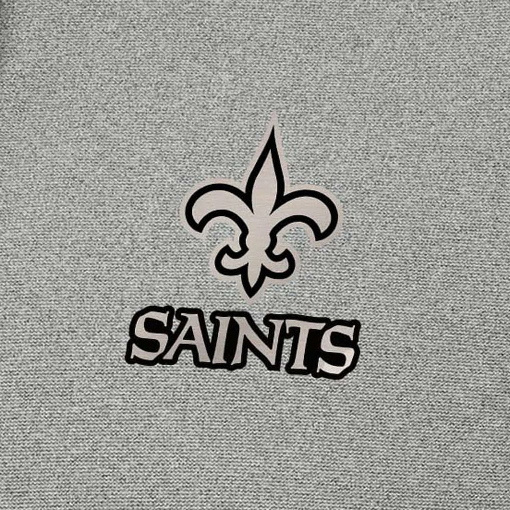 New Orleans Saints Antigua Effortless Full-Zip Hoodie Jacket Heather Gray | NFL
