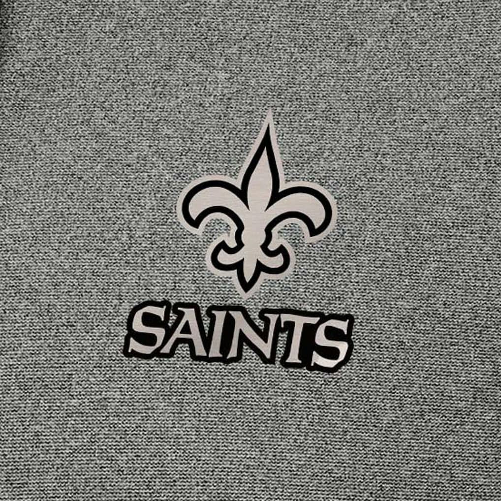 New Orleans Saints Antigua Effortless Full-Zip Hoodie Jacket Heather Black | NFL