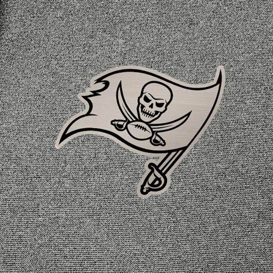 Tampa Bay Buccaneers Antigua Effortless Full-Zip Hoodie Jacket Heather Black | NFL