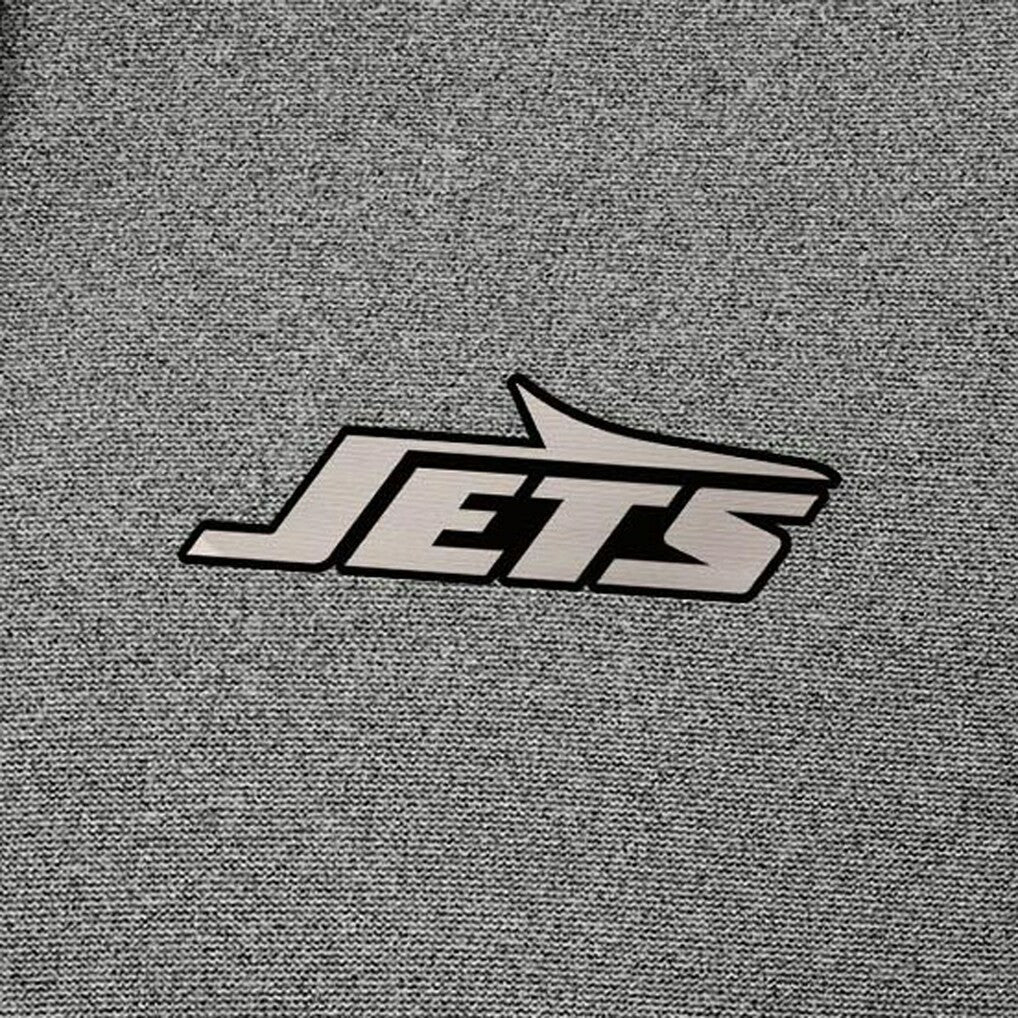New York Jets Antigua Effortless Full-Zip Hoodie Jacket Heather Black | NFL