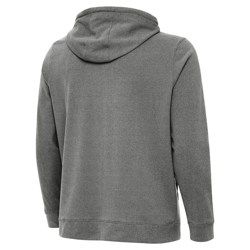 San Francisco 49ers Antigua Effortless Full-Zip Hoodie Jacket Heather Black | NFL