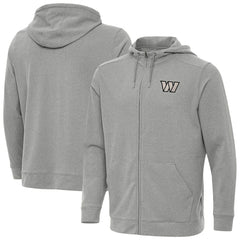 Washington Commanders Antigua Effortless Full-Zip Hoodie Jacket Heather Gray | NFL