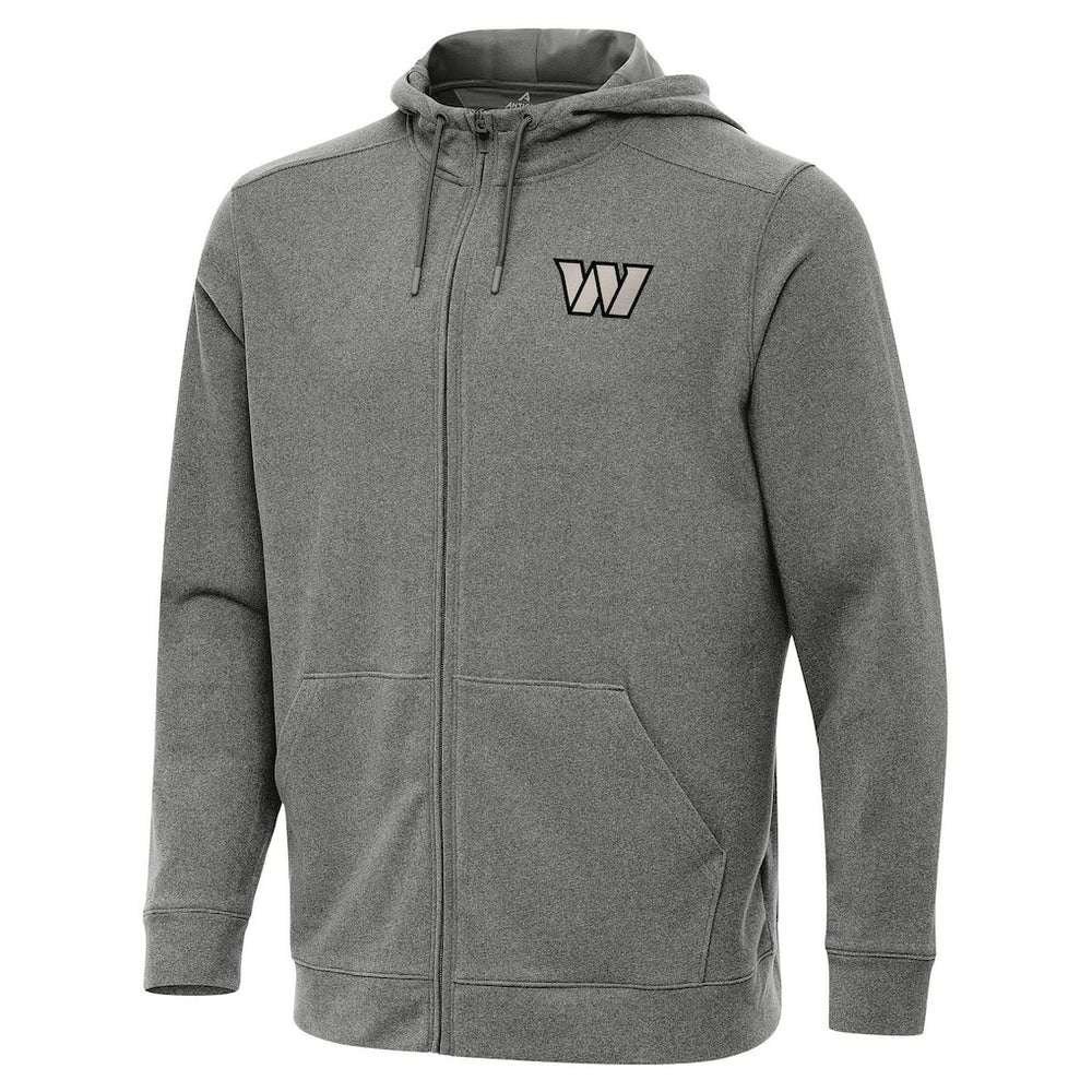 Washington Commanders Antigua Effortless Full-Zip Hoodie Jacket Heather Black | NFL
