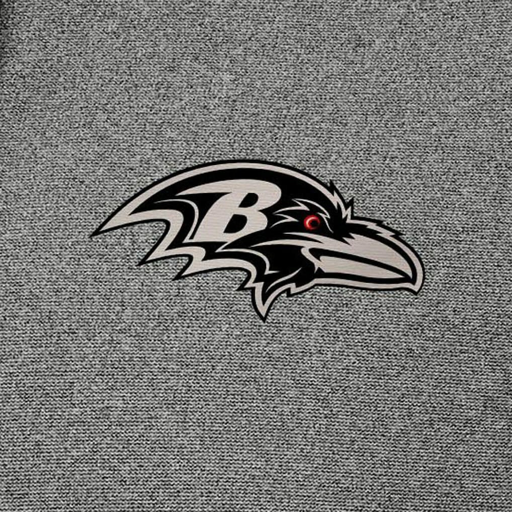 Baltimore Ravens Antigua Effortless Full-Zip Hoodie Jacket Heather Black | NFL