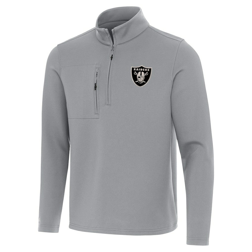 Las Vegas Raiders Antigua Insider Quarter-Zip Jacket Gray | NFL