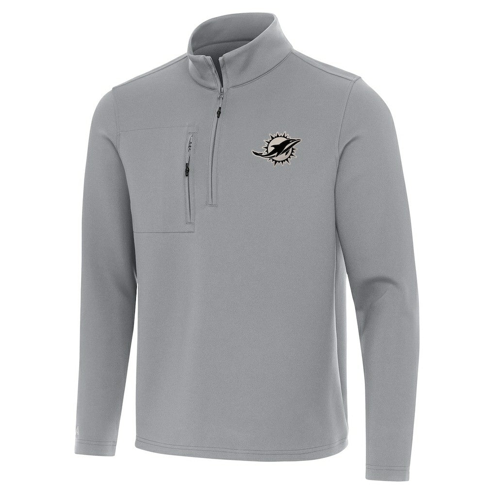 Miami Dolphins Antigua Insider Quarter-Zip Jacket Gray | NFL