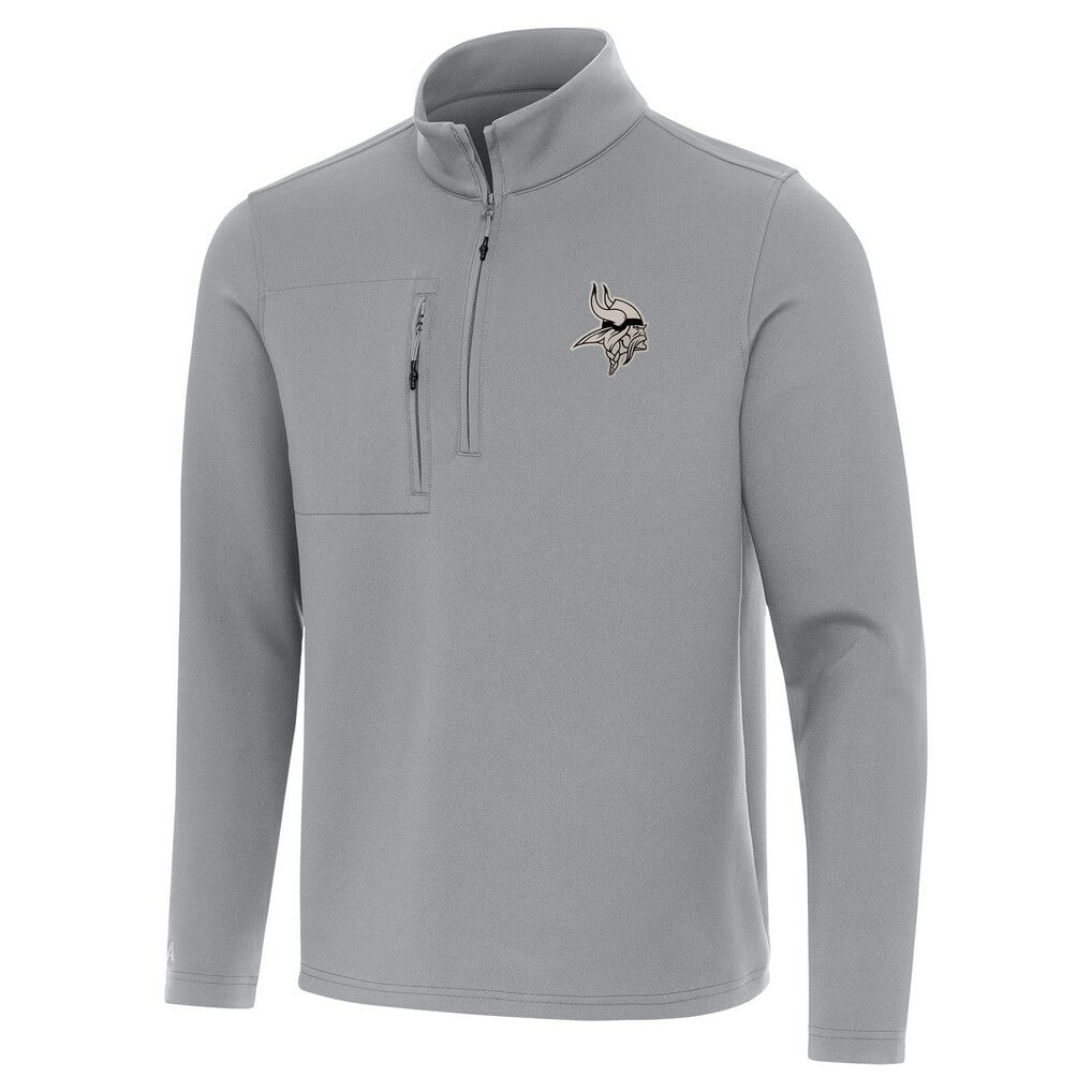 Minnesota Vikings Antigua Insider Quarter-Zip Jacket Gray | NFL
