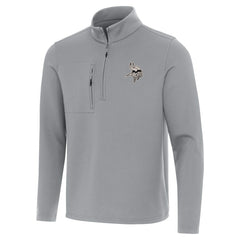 Minnesota Vikings Antigua Insider Quarter-Zip Jacket Gray | NFL