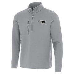 New England Patriots Antigua Insider Quarter-Zip Jacket Gray | NFL