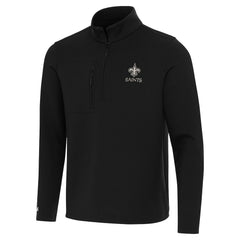 New Orleans Saints Antigua Insider Quarter-Zip Jacket Black | NFL