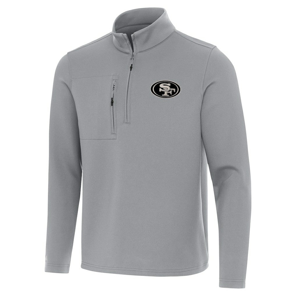 San Francisco 49ers Antigua Insider Quarter-Zip Jacket Gray | NFL