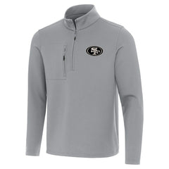 San Francisco 49ers Antigua Insider Quarter-Zip Jacket Gray | NFL