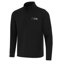 Seattle Seahawks Antigua Insider Quarter-Zip Jacket Black | NFL