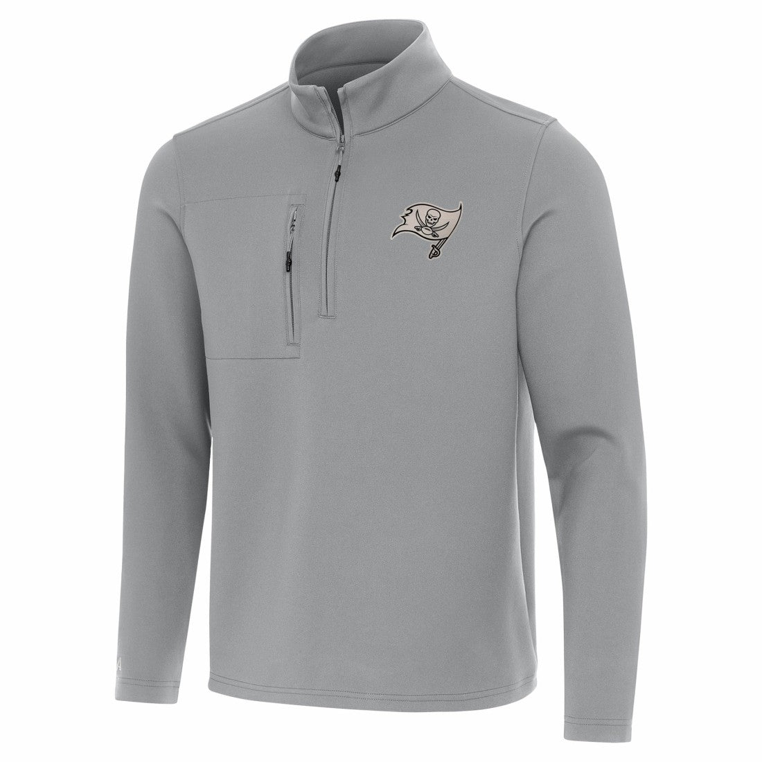 Tampa Bay Buccaneers Antigua Insider Quarter-Zip Jacket Gray | NFL