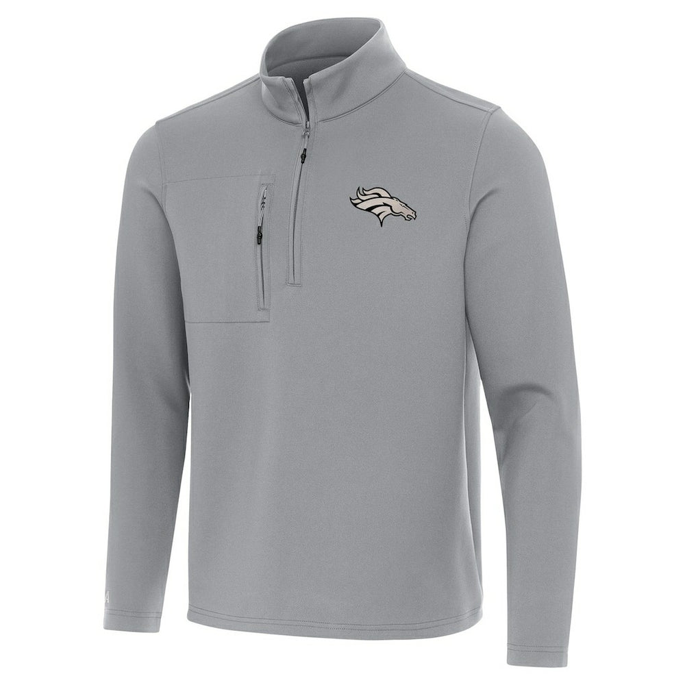 Denver Broncos Antigua Insider Quarter-Zip Jacket Gray | NFL