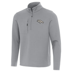 Denver Broncos Antigua Insider Quarter-Zip Jacket Gray | NFL