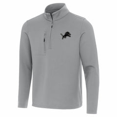 Detroit Lions Antigua Insider Quarter-Zip Jacket Gray | NFL