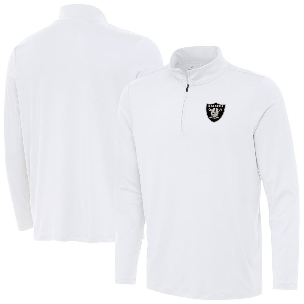 Las Vegas Raiders Antigua Reprocess Quarter-Zip Top White | NFL