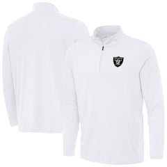 Las Vegas Raiders Antigua Reprocess Quarter-Zip Top White | NFL