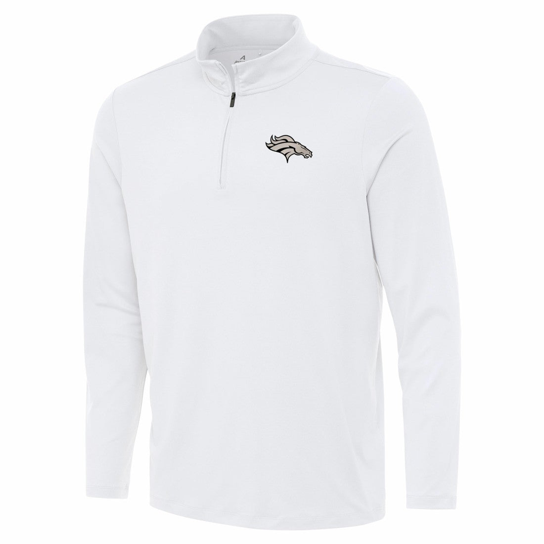 Denver Broncos Antigua Reprocess Quarter-Zip Top White | NFL