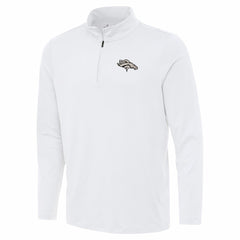 Denver Broncos Antigua Reprocess Quarter-Zip Top White | NFL