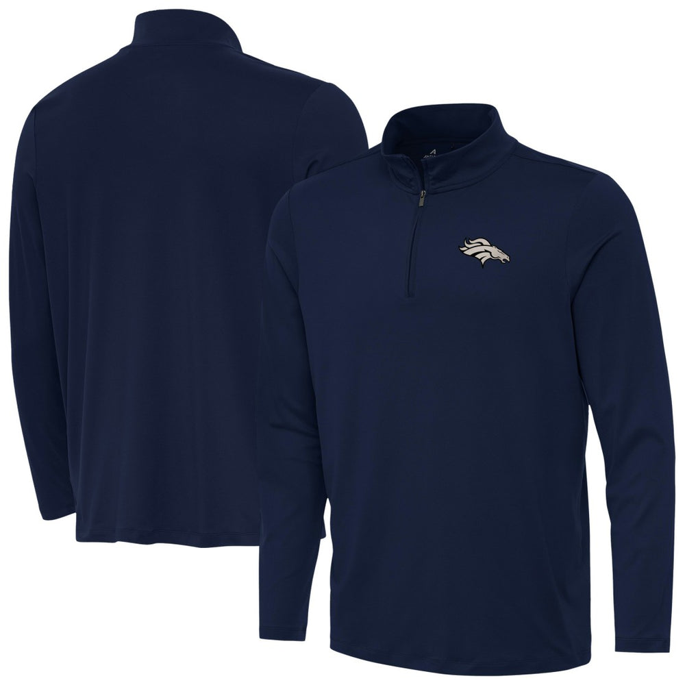 Denver Broncos Antigua Reprocess Quarter-Zip Top Navy | NFL