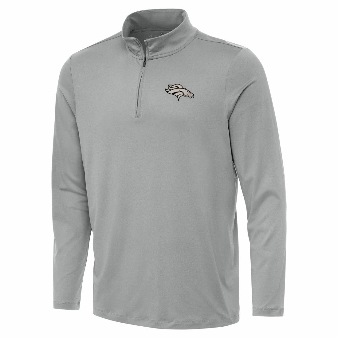 Denver Broncos Antigua Reprocess Quarter-Zip Top Gray | NFL