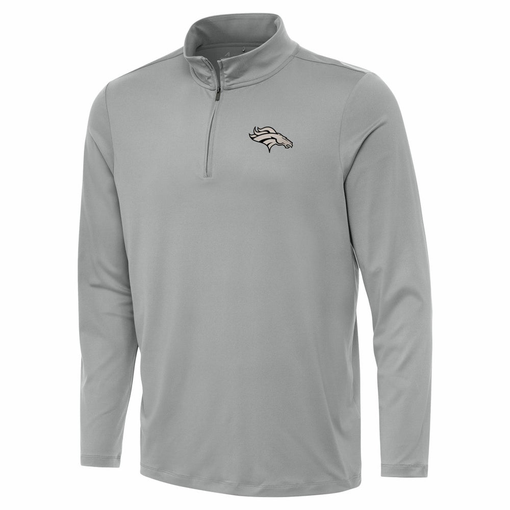 Denver Broncos Antigua Reprocess Quarter-Zip Top Gray | NFL